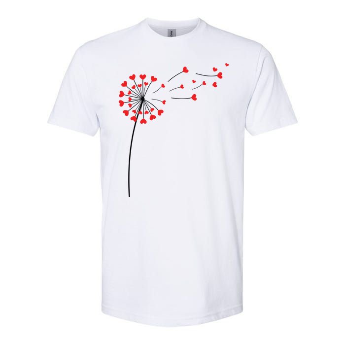 Valentines Day Heart Dandelion Cute Softstyle CVC T-Shirt