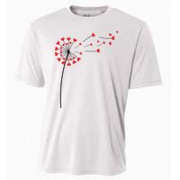 Valentines Day Heart Dandelion Cute Cooling Performance Crew T-Shirt