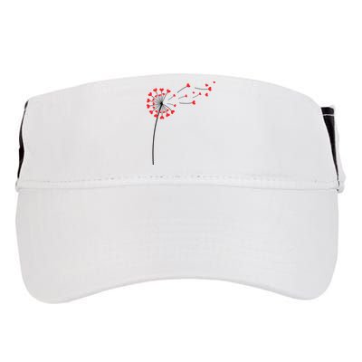 Valentines Day Heart Dandelion Cute Adult Drive Performance Visor