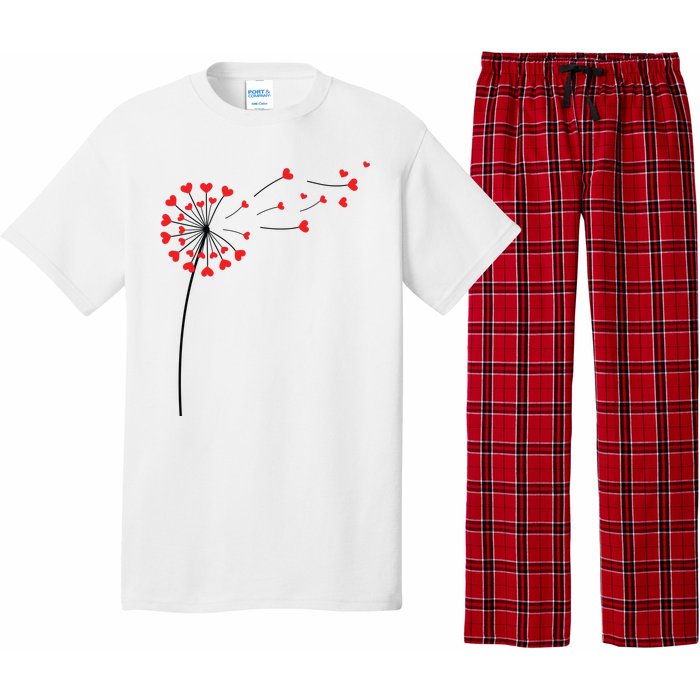 Valentines Day Heart Dandelion Cute Pajama Set