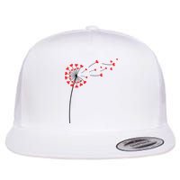 Valentines Day Heart Dandelion Cute Flatbill Hat