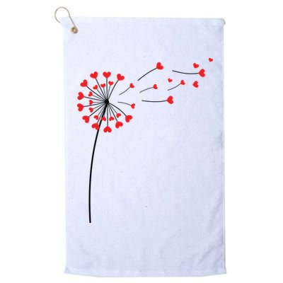 Valentines Day Heart Dandelion Cute Golf Towel