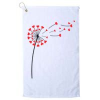 Valentines Day Heart Dandelion Cute Golf Towel