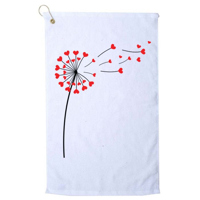 Valentines Day Heart Dandelion Cute Golf Towel