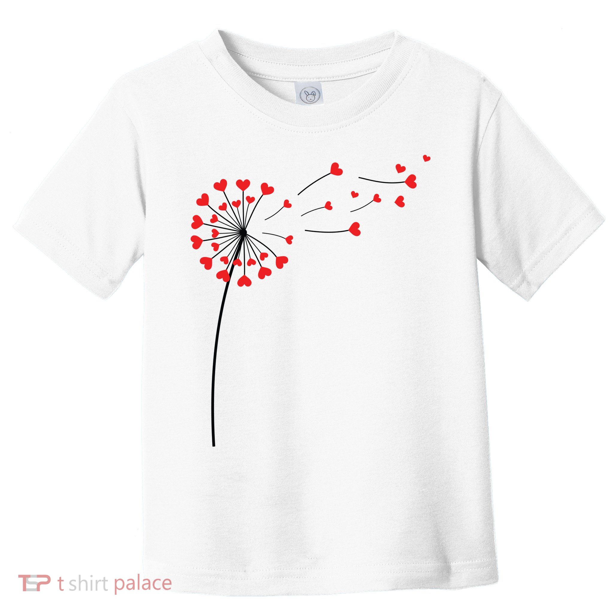 Valentines Day Heart Dandelion Cute Toddler T-Shirt