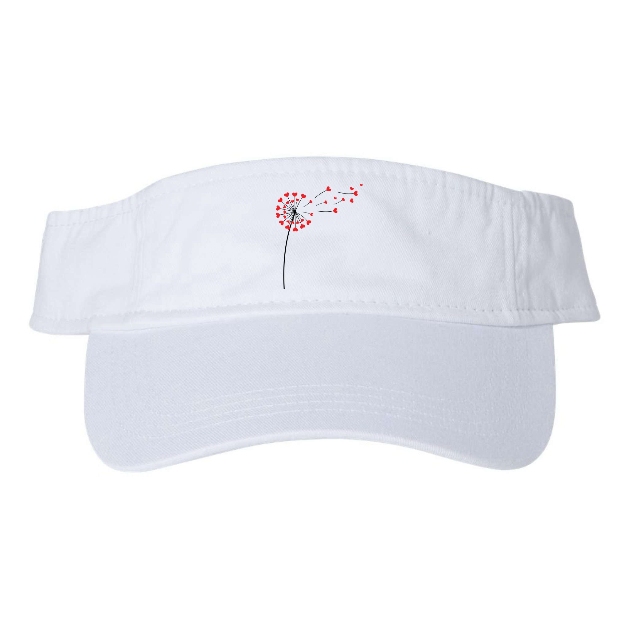 Valentines Day Heart Dandelion Cute Visor