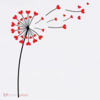 Valentines Day Heart Dandelion Cute Wool Snapback Cap