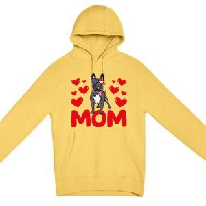 Valentine's Day Hearts Love French Bulldog Mom Animal Lovers Great Gift Premium Pullover Hoodie