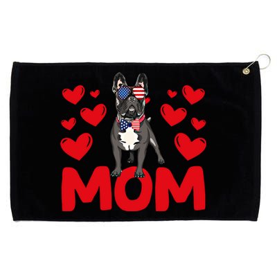 Valentine's Day Hearts Love French Bulldog Mom Animal Lovers Great Gift Grommeted Golf Towel