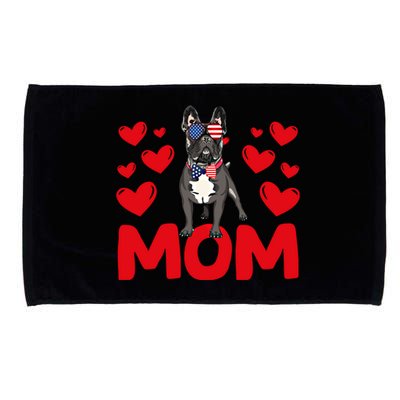 Valentine's Day Hearts Love French Bulldog Mom Animal Lovers Great Gift Microfiber Hand Towel