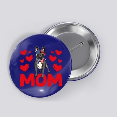 Valentine's Day Hearts Love French Bulldog Mom Animal Lovers Great Gift Button