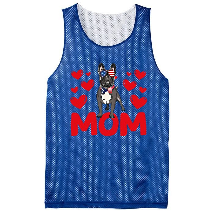 Valentine's Day Hearts Love French Bulldog Mom Animal Lovers Great Gift Mesh Reversible Basketball Jersey Tank