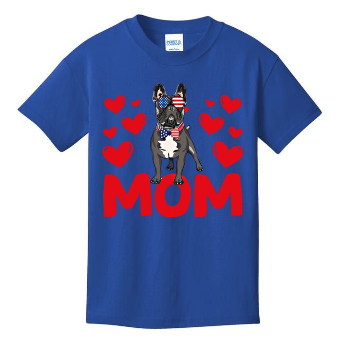 Valentine's Day Hearts Love French Bulldog Mom Animal Lovers Great Gift Kids T-Shirt