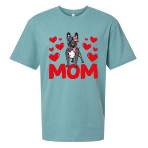 Valentine's Day Hearts Love French Bulldog Mom Animal Lovers Great Gift Sueded Cloud Jersey T-Shirt