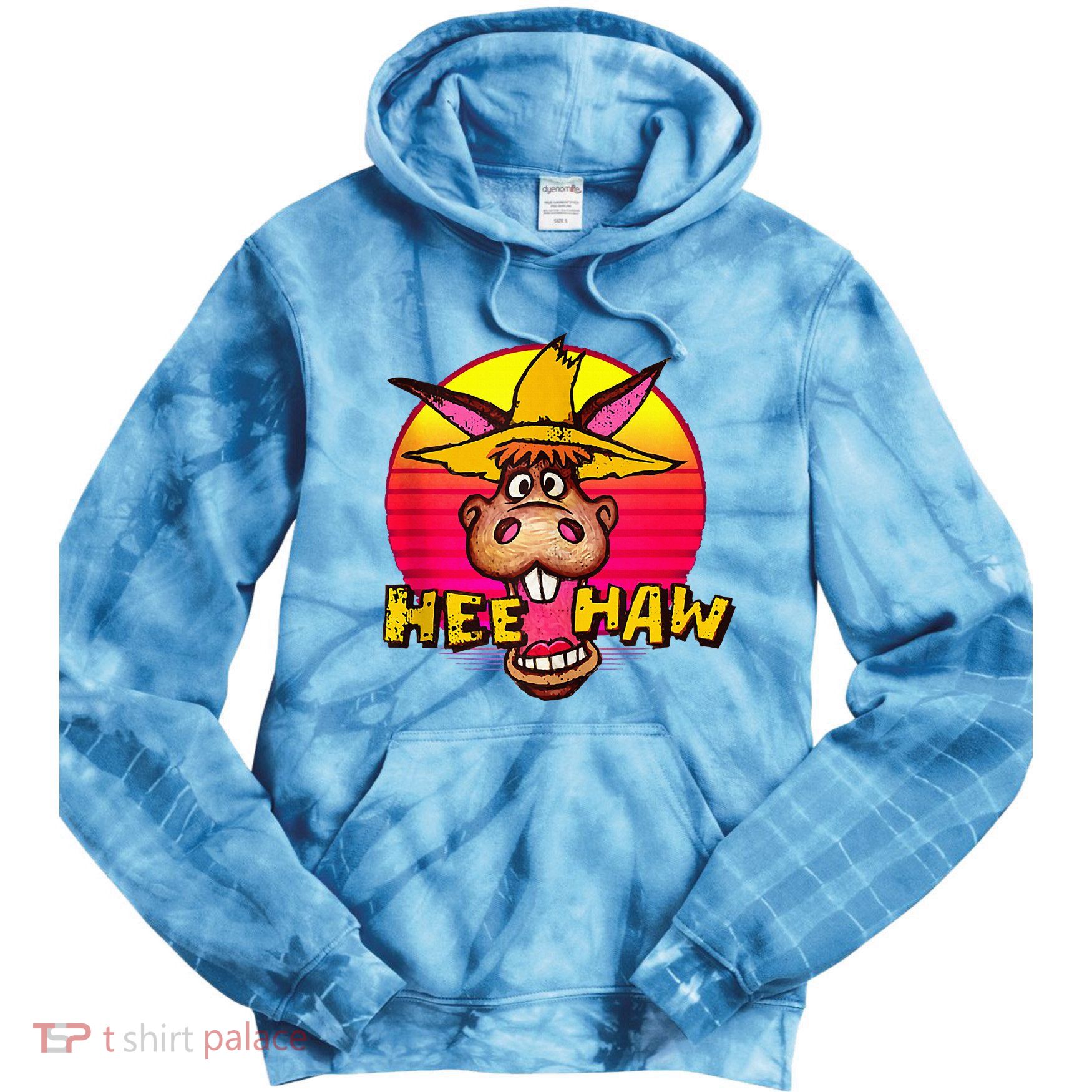 Vitage Donkey Hee Haw Farming Life Farm Animal Farmer Tie Dye Hoodie
