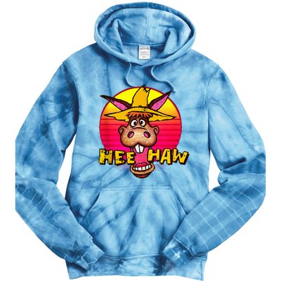 Vitage Donkey Hee Haw Farming Life Farm Animal Farmer Tie Dye Hoodie