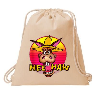 Vitage Donkey Hee Haw Farming Life Farm Animal Farmer Drawstring Bag