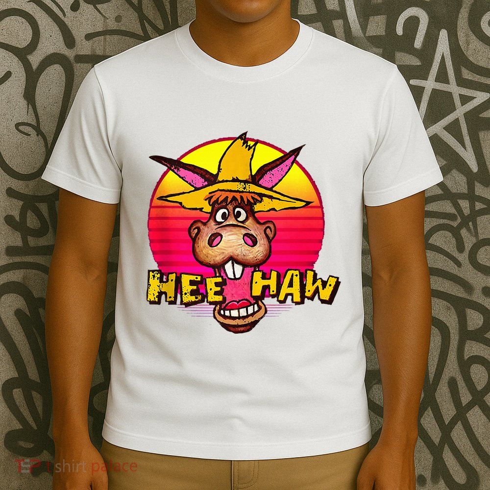 Vitage Donkey Hee Haw Farming Life Farm Animal Farmer T-Shirt