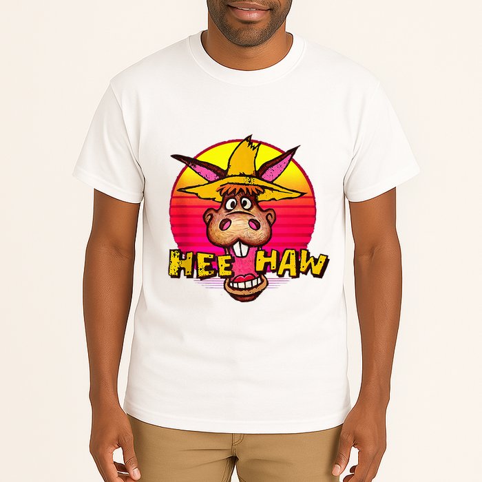 Vitage Donkey Hee Haw Farming Life Farm Animal Farmer Tall T-Shirt