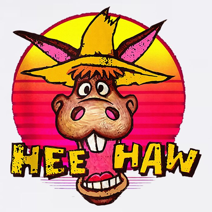 Vitage Donkey Hee Haw Farming Life Farm Animal Farmer Tall T-Shirt