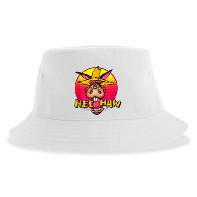 Vitage Donkey Hee Haw Farming Life Farm Animal Farmer Sustainable Bucket Hat
