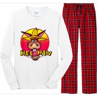 Vitage Donkey Hee Haw Farming Life Farm Animal Farmer Long Sleeve Pajama Set