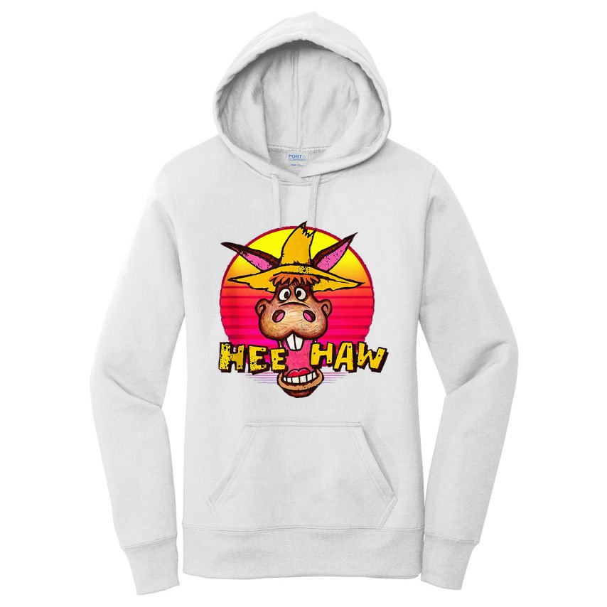 Vitage Donkey Hee Haw Farming Life Farm Animal Farmer Women's Pullover Hoodie