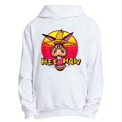 Vitage Donkey Hee Haw Farming Life Farm Animal Farmer Urban Pullover Hoodie