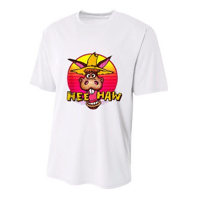 Vitage Donkey Hee Haw Farming Life Farm Animal Farmer Youth Performance Sprint T-Shirt