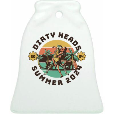 Vintage Dirty Heads In Retro Style Ceramic Bell Ornament