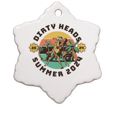 Vintage Dirty Heads In Retro Style Ceramic Star Ornament