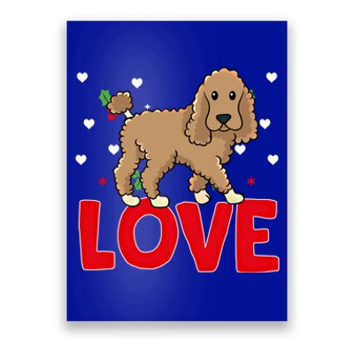 Valentine's Day Hearts Love Poodle Animal Lovers Meaningful Gift Poster