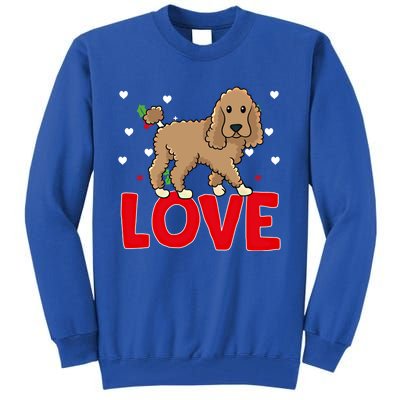 Valentine's Day Hearts Love Poodle Animal Lovers Meaningful Gift Tall Sweatshirt