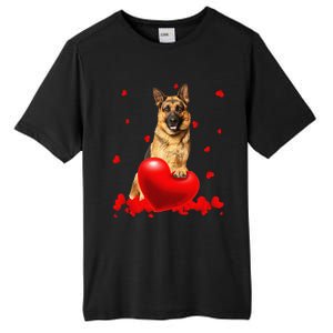 Valentine's Day Heart Couple German Shepherd Dog Puppy Lover Tall Fusion ChromaSoft Performance T-Shirt