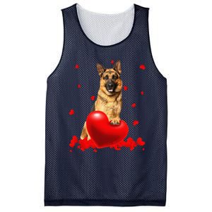 Valentine's Day Heart Couple German Shepherd Dog Puppy Lover Mesh Reversible Basketball Jersey Tank