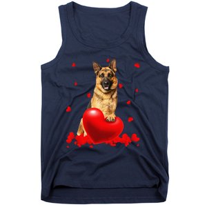 Valentine's Day Heart Couple German Shepherd Dog Puppy Lover Tank Top