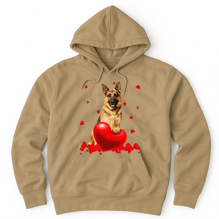 Valentine's Day Heart Couple German Shepherd Dog Puppy Lover Hoodie