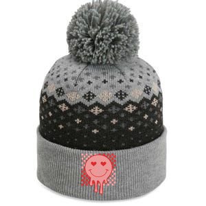 Valentines Day Hippie Heart Smile Retro The Baniff Cuffed Pom Beanie