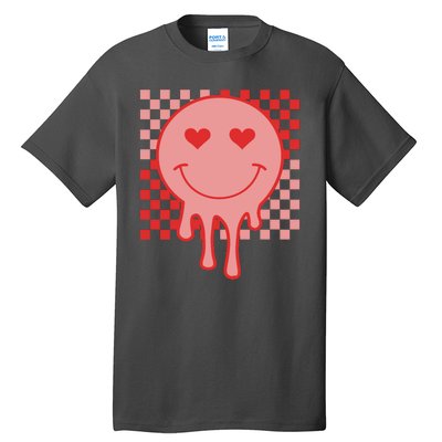 Valentines Day Hippie Heart Smile Retro Tall T-Shirt