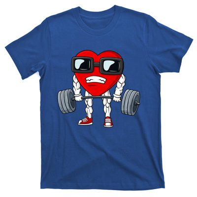 Valentines Day Heart Weightlifting Funny Deadlift Fitness Gift T-Shirt