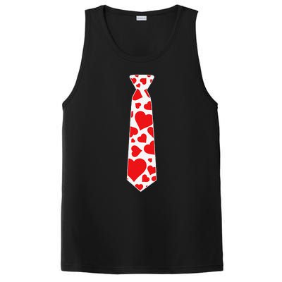 Valentine's Day Hearts Neck Tie For & Adults PosiCharge Competitor Tank