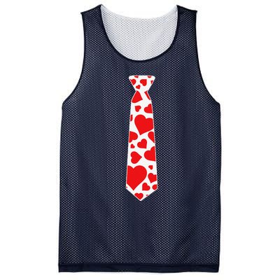 Valentine's Day Hearts Neck Tie For & Adults Mesh Reversible Basketball Jersey Tank