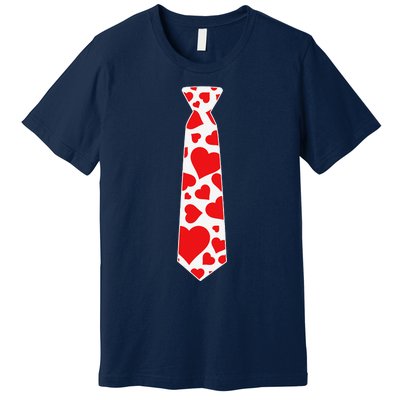 Valentine's Day Hearts Neck Tie For & Adults Premium T-Shirt