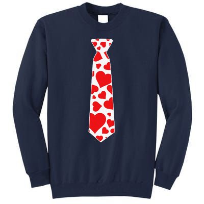 Valentine's Day Hearts Neck Tie For & Adults Tall Sweatshirt