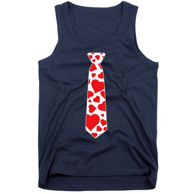 Valentine's Day Hearts Neck Tie For & Adults Tank Top