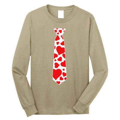 Valentine's Day Hearts Neck Tie For & Adults Long Sleeve Shirt