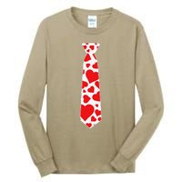 Valentine's Day Hearts Neck Tie For & Adults Tall Long Sleeve T-Shirt