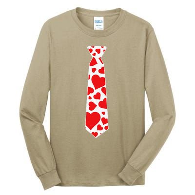 Valentine's Day Hearts Neck Tie For & Adults Tall Long Sleeve T-Shirt