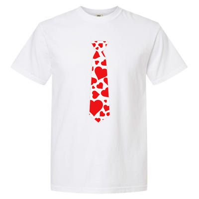 Valentine's Day Hearts Neck Tie For & Adults Garment-Dyed Heavyweight T-Shirt