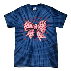 ValentineS Day Heart Coquette Bow Tie-Dye T-Shirt